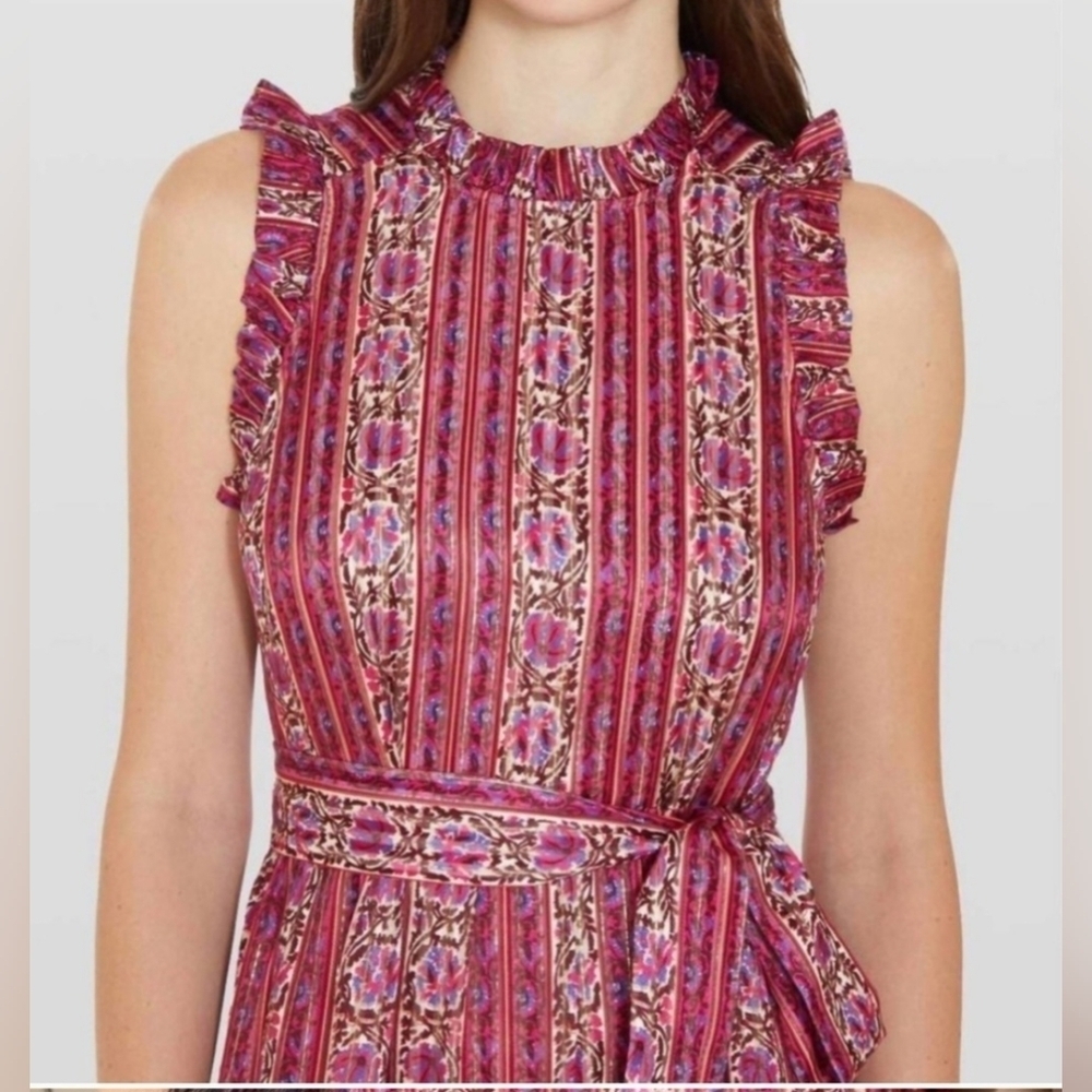 NEW MARIE OLIVER Alice Dress in Lychee Stripe Size L - Picture 4 of 10